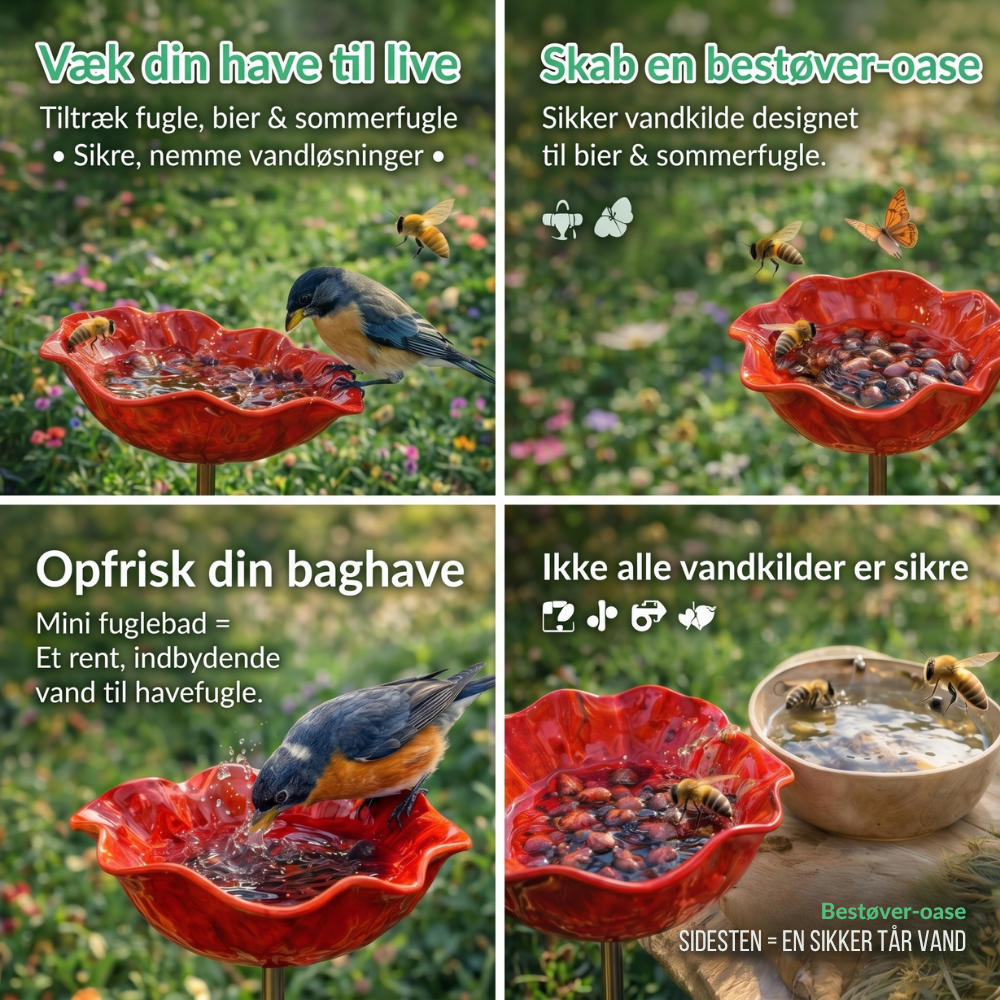 BlomstBad™ – Have fuglebad & bestøver vandstation