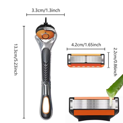 EdgeMaster 6™ – 6-blads barberblade | klassisk barbering med moderne præcision