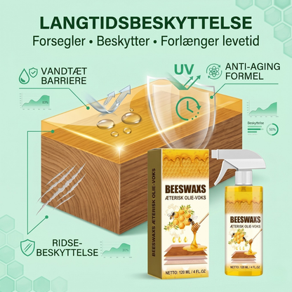 TræGlans™ – Naturlig bivoks-spray til pleje og beskyttelse af træmøbler