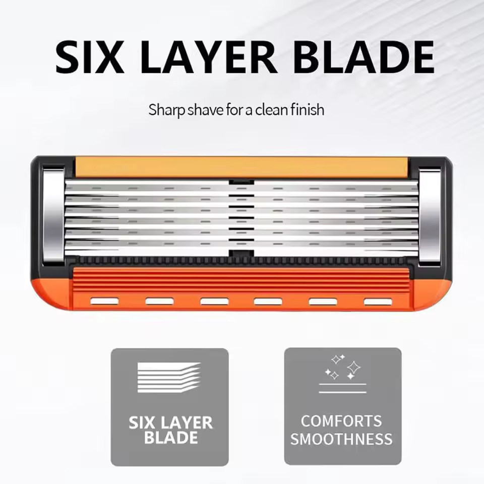 EdgeMaster 6™ – 6-blads barberblade | klassisk barbering med moderne præcision