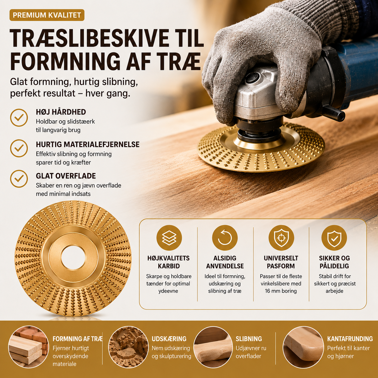 CraftEdge™ Pro - Forvandl din vinkelsliber til et præcisionsværktøj til træarbejde