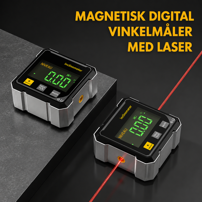 NordAngle™ ProLaser – Digital magnetisk vinkelmåler i aluminium